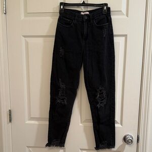 SO Black Distressed Skinny Jeans